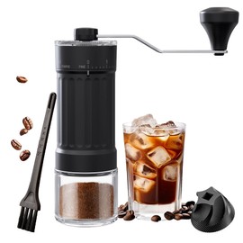 Manual Coffee Grinder, Hand Cranked Ceramic Conical Burr Coffee Grind, 40 Speeds External Adjustable Coarseness for Espresso, Espresso, French Press, Flip Coffee and Many Other Needs