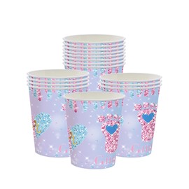 16Pcs Pink and Blue Baby Shower Gender Reveal Paper Cups for Baby Girl Boy,Gender Reveal Party Tableware Cups,Baby Reveal Paper Cups for Girls,Boys Gender Reveal Party Table Decorations Supplies