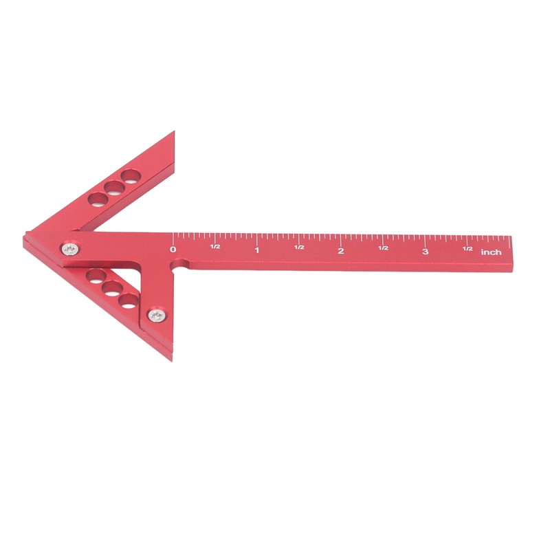 Center Gauge 100mm 45° 90° Aluminum Alloy Line Ruler Measuring