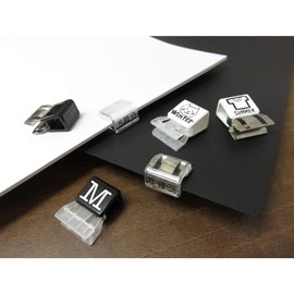 TOHKIN SCC-L5W Slide Clip Clear, Large, White, Pack of 5, Document Organizer