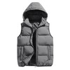 Gihuo Men's Hooded Puffer Vest Sleeveless Zip Up Padded Jackets