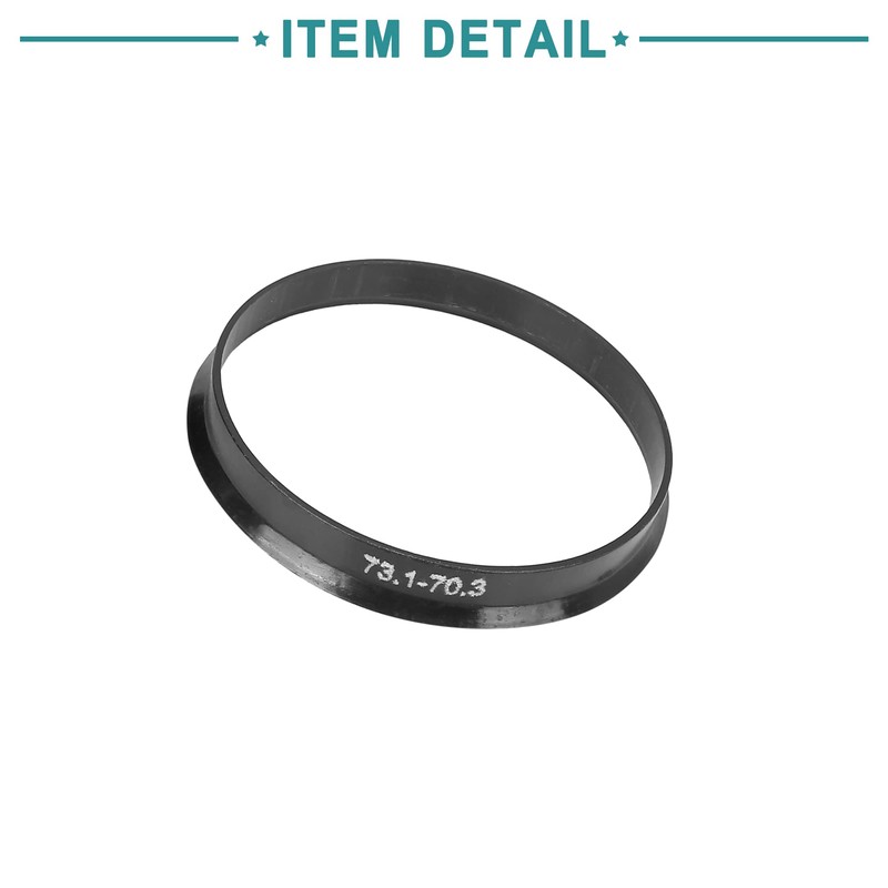 ACROPIX 73.1 to 70.3mm Hub Centric Rings Black - Pack