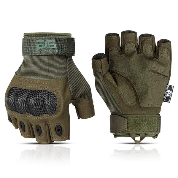 Glove Station The Combat - Fingerless Knuckle Tactical Gloves for