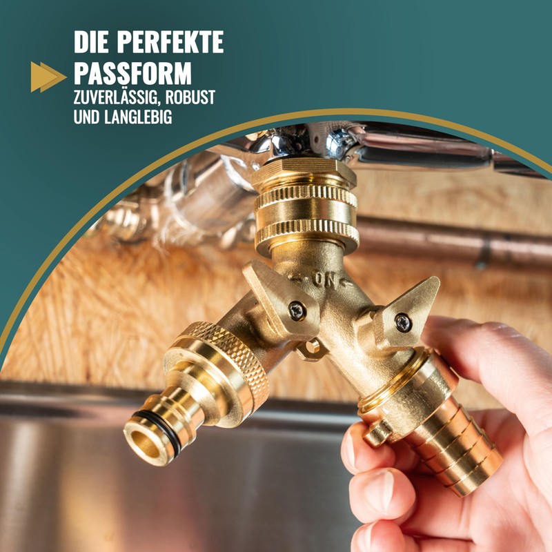 Poppstar Hose Connector 1 1/4 Inch Brass (Including Union Nut