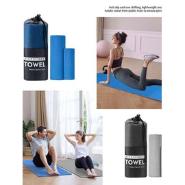 GOSATYUM Microfiber Towel Travel Sports Towel, High Water Absorption, Lightweight, for Fitness Yoga, Swimming,Travel,Camping etc (Blue, L 60"x30")