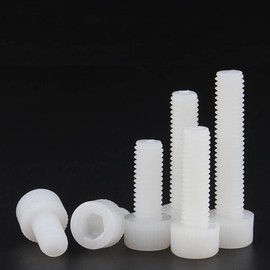 CONPHERON Viti a Esagono Incassato in Nylon (Bulloni) Viti a Brugola in Plastica, M6x16 mm,40 Pezzi
