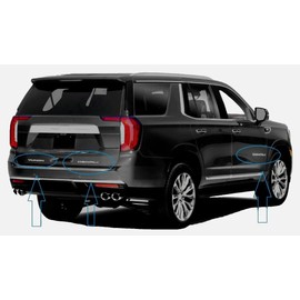 Xpipnns 4pcs Set Gloss Black Door Rear Denali Yukon Emblems Letters Compatible with 2021-2025 Yukon Yukon XL (Gloss Black)