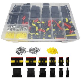 Boatsea 798Pcs Waterproof Wire Connectors,50 Kits Automotive Electrical Connectors Electrical Wire Connectors Plug Kit 1/2/3/4/5/6 Pin Waterproof Connector Weather Pack Connectors for 16-22 AWG Wires