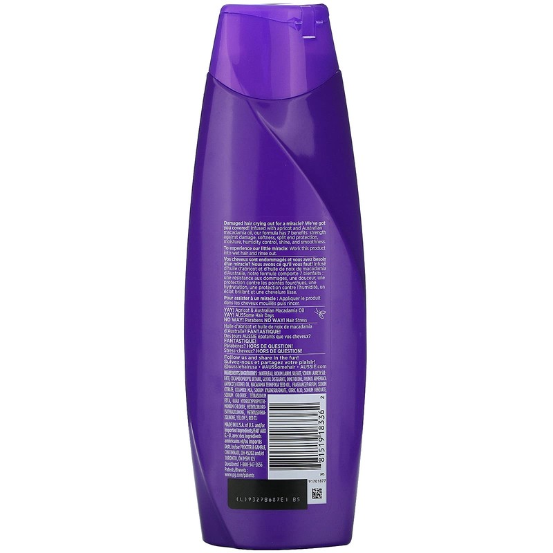 Aussie Total Miracle Collection 7N1 Shampoo, 12.1 Fluid Ounce