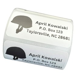 Custom Stickers, Helmet, Return Address Labels, Address Stickers, Several Designs, 2x1 inch labels, Several Font Choices