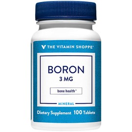 The Vitamin Shoppe Boron 3MG, Well Absorbed Form of Chelated Boron, Mineral for Bone Support (100 Tablets)