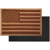 US ARMY AMERICAN FLAG PATCH DESERT TAN Embroidered FASTEN