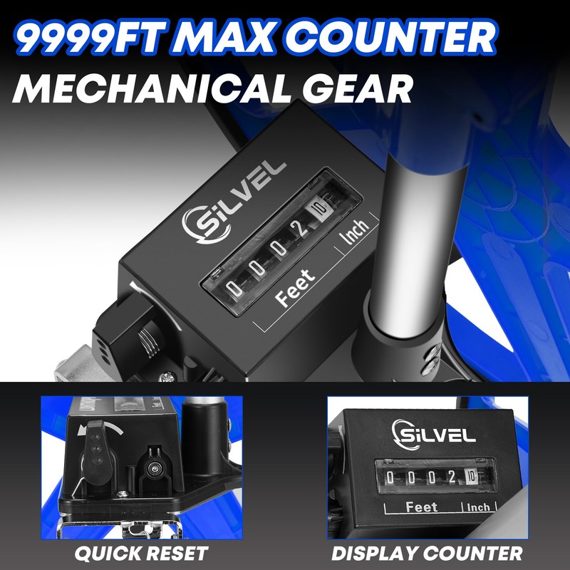 SILVEL 12 Inch Measuring Wheel, MAX9999FT Measuring Wheel in Feet