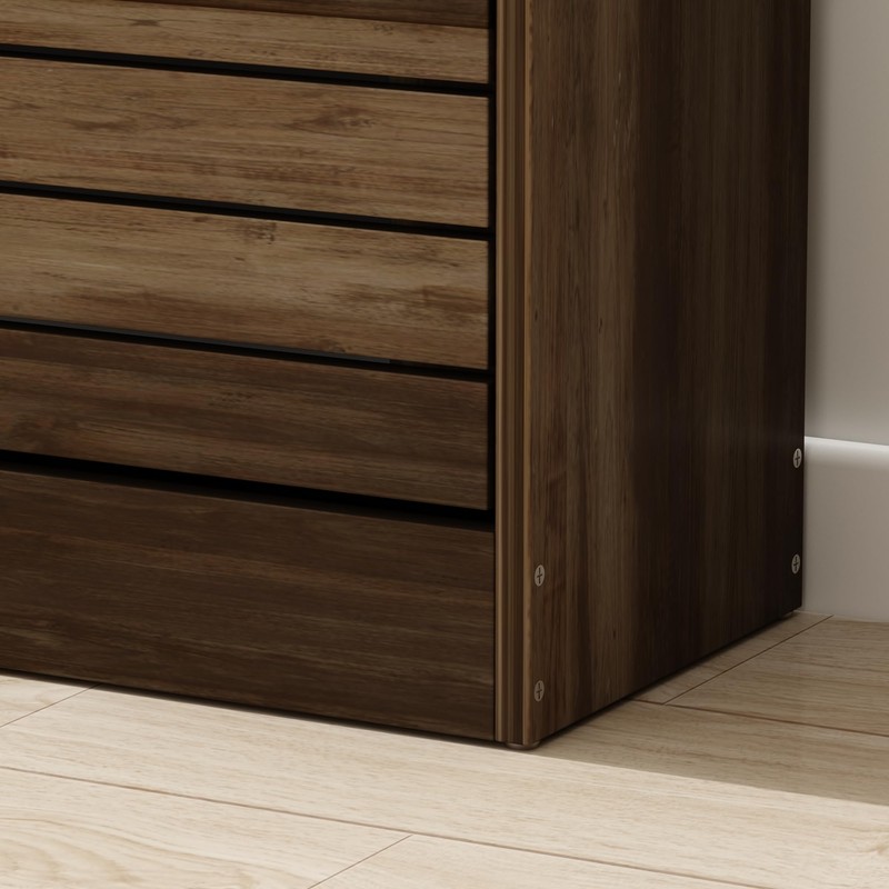 ECACAD 3-Drawer Shoe Storage Cabinet with Ventilate Doors, Wood 3-Tier