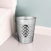 Monarch Abode Metal Garbage Bin Wastebasket Trash Can, Handcrafted, Geometric,