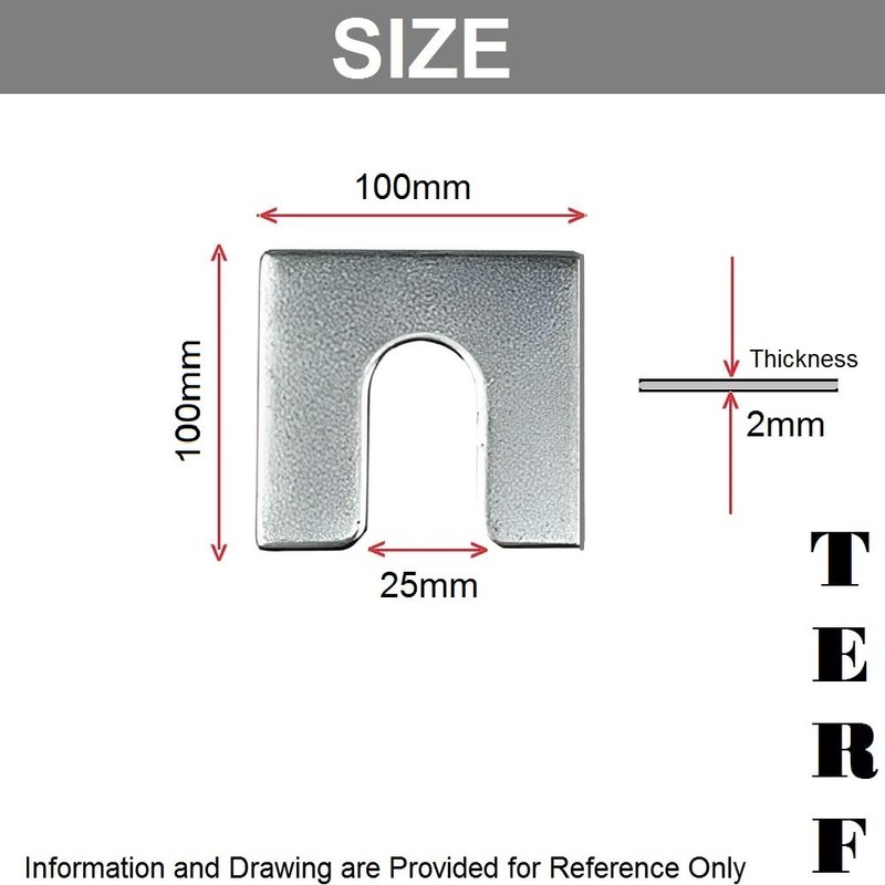 TERF® 100mm X 100mm X 2mm with 25mm Slots Galvanised