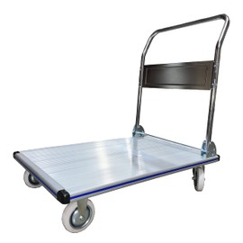 Pake Handling Tools - Folding Platform Truck, Aluminum, 550 lbs Capacity, 35.5" x24'', Compact Foldable Cart for Warehouse, Restaurant, Shops Factories and Home - Flatbed Cart with 4 Rubber Wheels