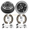 M MATI Rear Brake Drums & Brake Shoes For Kawasaki
