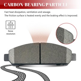 YXPCARS Ceramic Disc Brake Pads Set Front and Rear Replacement for Toyota Venza 2009 2010 2011 2012 2013 2014 2015 2016