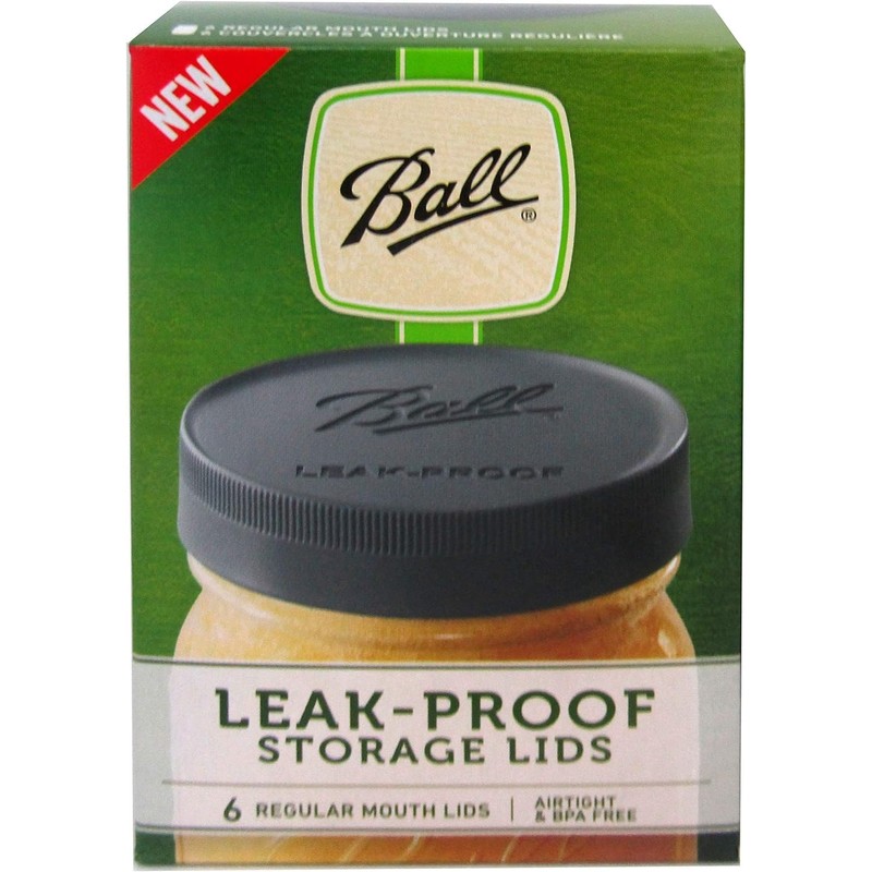 Ball Leak-Proof Plastic Lids for Glass Mason Jars, Used for