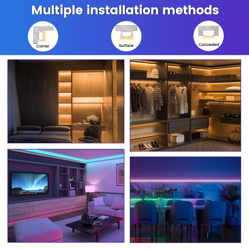 Muzata 10Pack 3.3FT/1M Plus-Size LED Channel System for Waterproof LED