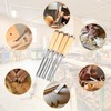 Set of 4 Wooden Chisel Set, Round, Curved Gouge Chisel