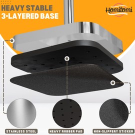 Toilet Roll Holder Free Standing – Toilet Roll Stand for 5 Rolls – Stainless Steel Loo Roll Holder with Heavy Stable Base – Pedestal Free Standing Toilet Roll Holder for Bathroom (Silver)