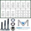 Marsh Fasteners 18-8 Stainless Steel COARSE Hex Cap Screws Assortment
