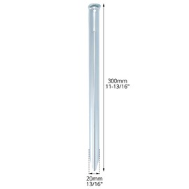 QWORK® 8 x Metal Tent Pegs 30 x 2 cm - Semicircular Robust Pegs for Camping and Outdoor - Ideal for Normal Ground - With Hole for Peg Pullers