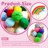 TOAOB 300 Pieces Pompoms 30 mm Colourful Pompom Fluffy Plush