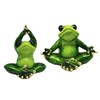 StealStreet SS-G-61187 Green Frog with Black Eyes Implementing Yoga Figurine
