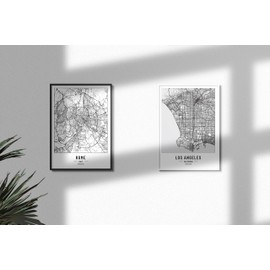 Cool Factory Poster City Map A4 Black White Paper 250 g Picture for Living Room and Bedroom Very Many City Patterns Minimalist Poster Perfect Gift Idea Without Frame Poster Rome