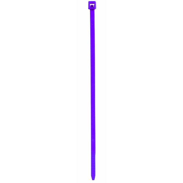 Aviditi 5 1/2" Nylon Cable Ties, Purple, 40 lb. Strength.14"