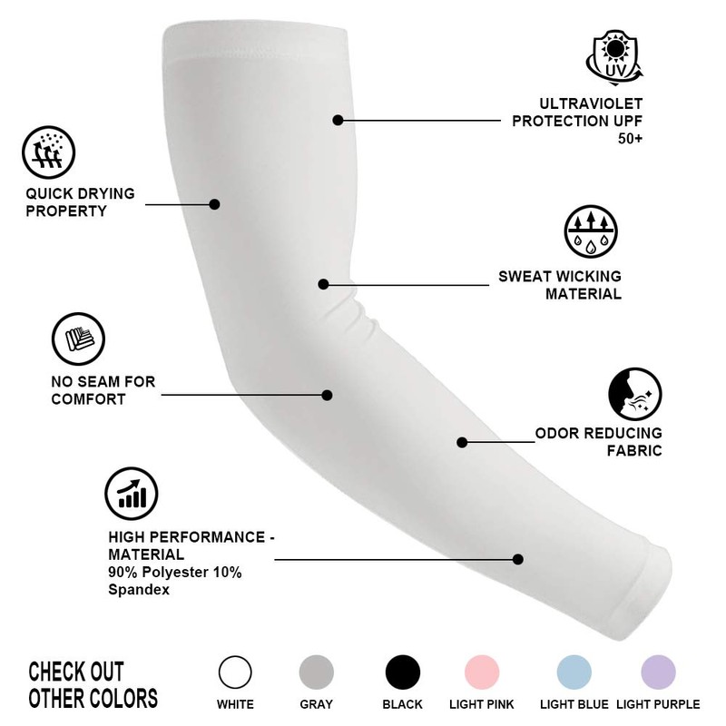 Arm Sleeves for Men and Women Compression UV Sun Protection