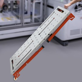 46" x 18" Adjustable Workbench, Heavy Duty Steel Welding Workbench Table, Strong Hold Industrial Workbench Table, with 4 Adjustable and Foldable Legs + 2 casters, 1000lb Loading