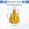 sourcing map 4Pcs M4x0.7mm Aluminum Thumb Screws, 12x16mm(ODxH) Computer Case