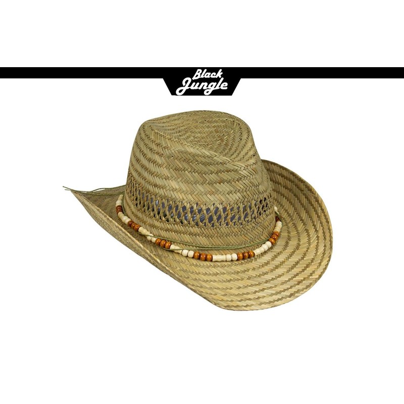 '"Bondi Natural Western Straw Hat