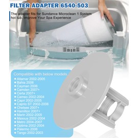Bonbo 6540-503 Spas Adapter for Sundance Microclean Filter 6540-501 & 6540-502, Hot Tub Filter Parts