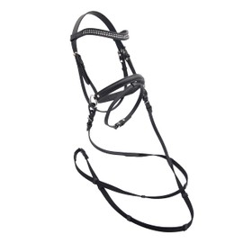 PFIFF Lilly 103031 Snaffle Bridle High Quality Horse Snaffle Black Shetty