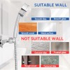 Adjustable Shower Head Holder, Bathroom Suction Cup Bracket for Handheld