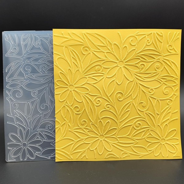Plastic Embossing Folder 6x6 Inch Flowers Pattern Paper Crafts Plastic
