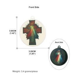 COTTVOTT Devotion Divine Mercy of Jesus Medal Pendant for Necklace Keychain, DIY Charms Making Jewelry Part