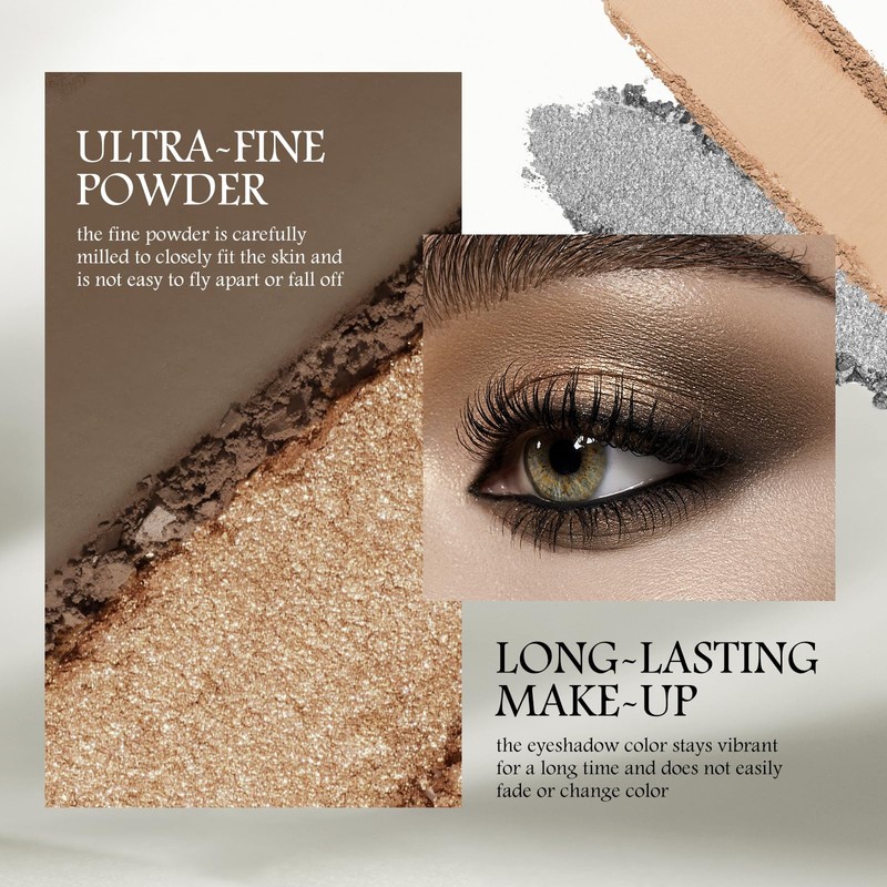 KYDA 12 Color Matte Nude Eyeshadow Palette, Creamy & Blendable