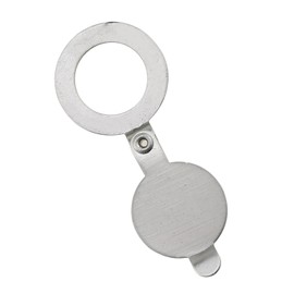 MEETOOT Silver Brass Peephole Cover Privacy Cover Home Security Peephole Protector Inner Ring Peephole for 9/16 Inch Door Peephole