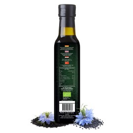 Sunnati® Organic Black Cumin Oil Unfiltered Cold Pressed 100% Pure 250 ml