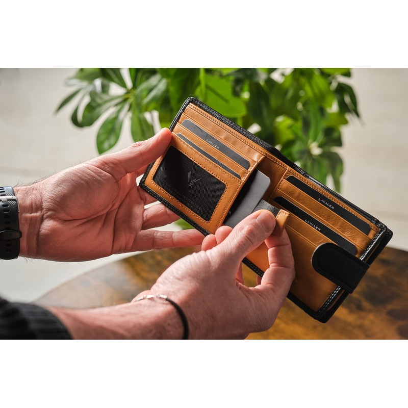Lavalen Soft Leather Wallets for Men UK - RFID Blocking