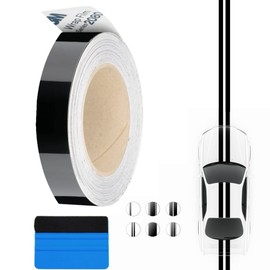 3M Black Vinyl Wrap Film Series 2080 1080 Kit for Black Gloss Out Chrome Delete Window Trim Door Trim Free Tool Kit (Gloss Black, 1 Inch x 75FT)