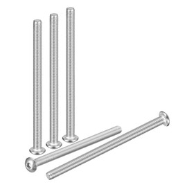 DTGN M5-0.8x75mm ボタンヘッドキャップボルト12個入り ロードバイク マウンテンバイク 自動車 オートバイに最適 304ステンレススチール 白華処理仕上げ 六角ドライブファスナー