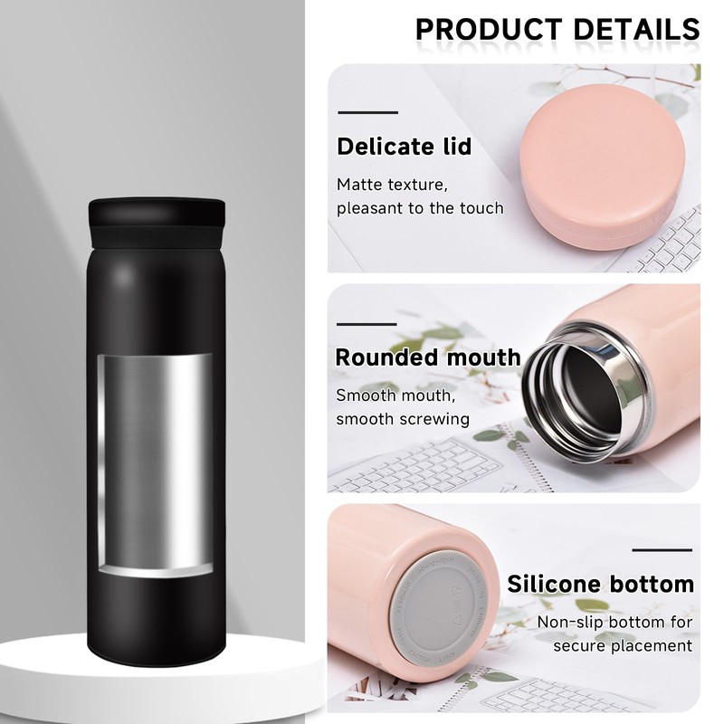 Boziee Small Stainless Steel Thermos Flask 200 ml / 300