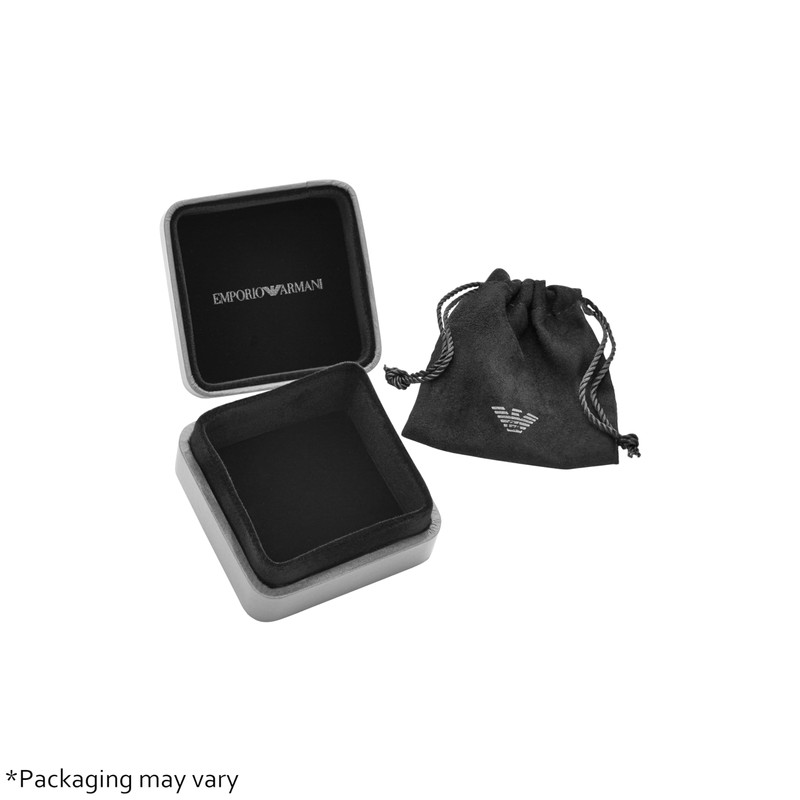 Emporio Armani Men's Silver Stainless Steel Eagle Logo Pendant, One